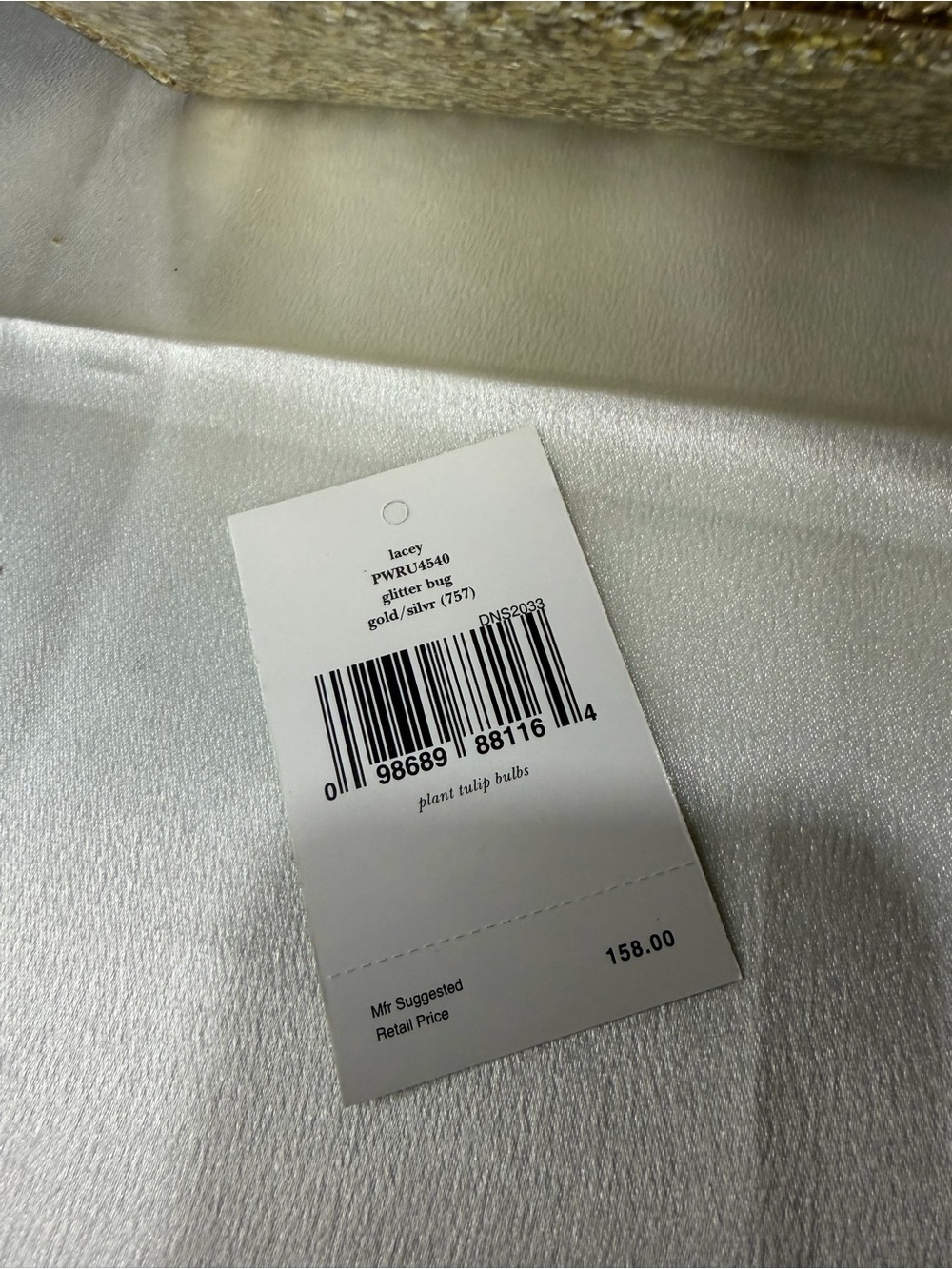 Kate Spade gold glitter clear coat long wallet brand new with story line - Picture 6 of 9